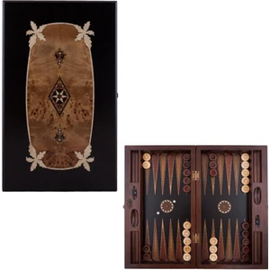 Helena Wood Art Asya Model Tavla Doğal Ahşap Mozaik İşlemeli 30 Parça Ahşap Pul Seti
