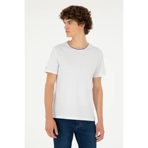 U.S. Polo Assn. Erkek Beyaz Tişört 50294289-VR013