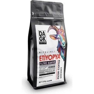 Etiyopya Yirgacheffe %100 Arabica Öğütülmüş Filtre Kahve 250 g – Narin Çiçek Aromalı, Espresso ve Filtre Makineye Uygun