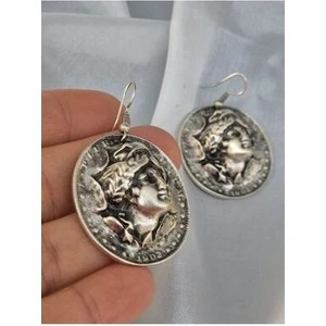 Antik Küpe Tarz Büyük Model Kabartmalı