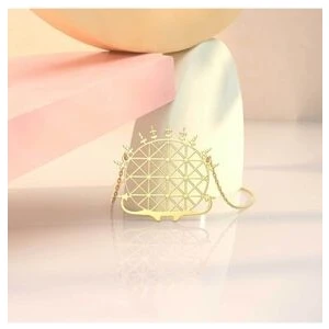 Agai Silver Hitit Güneşi Altın Kaplama Gümüş Kolye