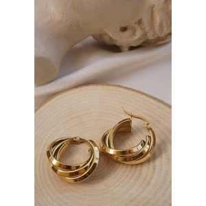 Stainles Steel Gold Çelik Halka Küpe