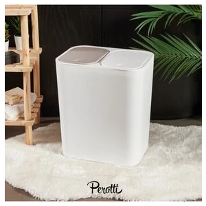 Sava Home Collection Perotti Milton Whitape Çift Kapak Çöp Kovası 15 Lt 13254