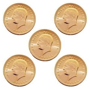 Tuğrul Kuyumculuk 5 Adet Yeni Tarihli Ata Lira AL00005