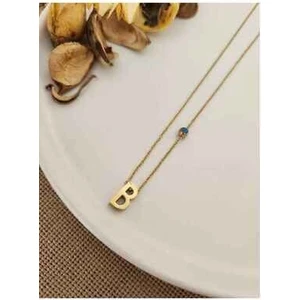 Anor Accessories B Harfli Çelik Kolye