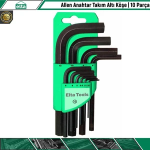 Allen Anahtar Takım Altı Köşe 10 Parça