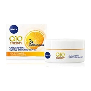 NIVEA Q10 Energy Gündüz Yüz Bakım Kremi 50ml, SPF15, C Vitamini, Donuk Cilt