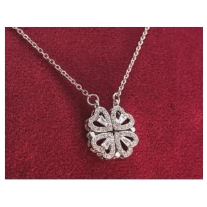 Canelif Accessories Mıknatıslı Açılır Yonca Şans Aşk Çelik Kolye