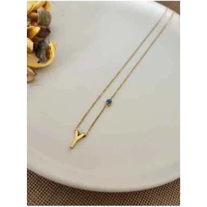 Anor Accessories Y Harfli Çelik Kolye