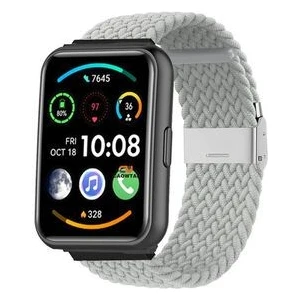 Watch Fit 2 Aktif Edition Gece Siyahı Uyumlu Likralı Bez Kumaş Kordon