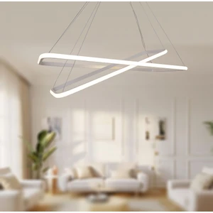 Tt Aydınlatma Tt400-2 By Tt Aydınlatma Dikdörtgen 2 Li Mat Beyaz Led Avize