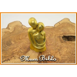 Mum Biblo Sarılan Çift Biblo Altın Renk Model 1