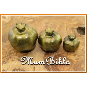 Mum Biblo Nar Biblo Altın Renk Üçlü Set