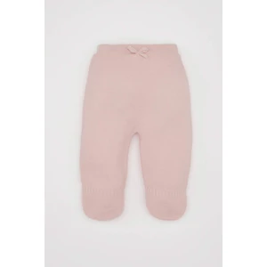 Kız Bebek Patikli Beli Lastikli Basic Düz Triko Pantolon C9758A524WN