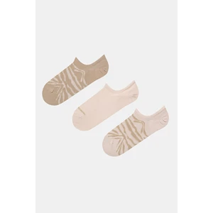 Zebra 3lü Sneaker Çorap