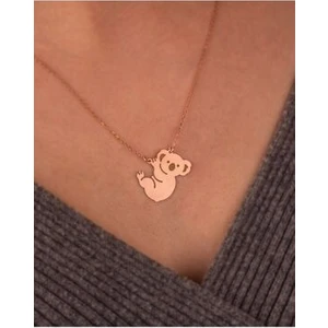 Agai Silver Koala Model Rose Gümüş Kolye