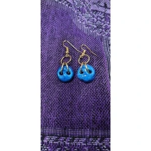 Agai Silver Midyat Süryani Nazar Boncuğu Altın Kaplama Küpe