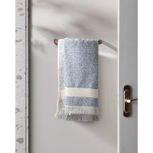 Madame Coco Brest Ipliği Boyalı Yüz Havlusu - Mavi - 50 x 85   cm   - Natural Koleksiyon