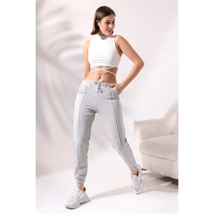 Önü Çımalı Paçası Lastikli Eşofman 21304 Grimelanj