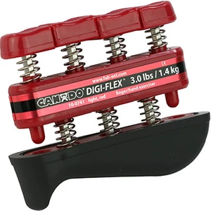 Digi-Flex El Egzersiz Aleti - Kırmızı, Hafif - Parmak (3,0 Lb) / El (10,0 Lb):