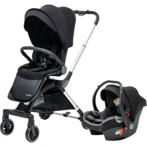 Pro 360 Derece Dönebilen Çift Yönlü Travel Sistem Bebek Arabası Black