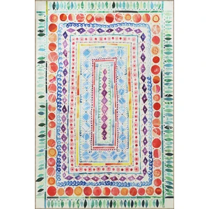 Rugs Modern Açık Ton Çok Renkli Karma Şekil Desenli Modern Dekoratif Halı 2132