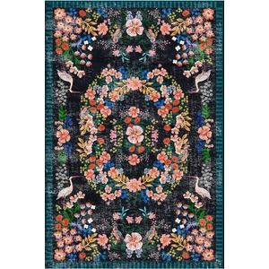 Rugs Modern Floral Çok Renkli Çiçek Desenli Renkli Dokuma Taban Halı 1309