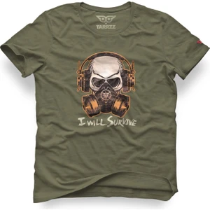 Nükleer Kuru Kuru  Kafa Tasarım  Tişört, Kuru Kafa Baskılı Tişört, Tasarım Tişört