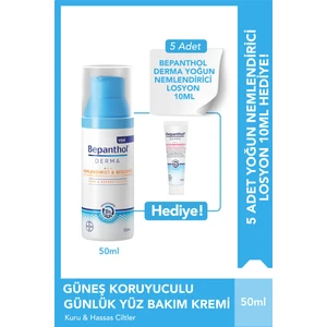 Derma Nemlendirici SPF25 Günlük Yüz Bakım Kremi & 5 Adet Günlük Yoğun Nemlendirici Losyon 10 ml