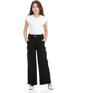 Boru Paça Beli Lastikli Kız Çocuk Pantolon