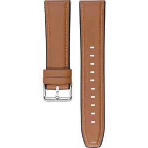Fossil FS5454 Taba Renk Hakiki Deri Silikon Kaplama Saat Kordonu Kayışı 46MM