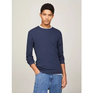 Tommy Hilfiger Erkek Tjm Orjinal Ribotlu Uzun Kollu T-Shirt - Mavi