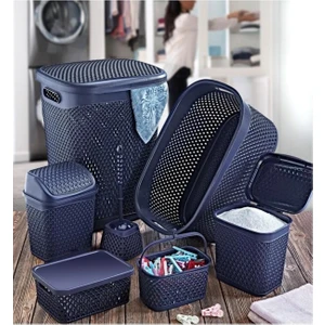 Katre Çeyiz Seti 7 Parça Banyo Seti-Lacivert