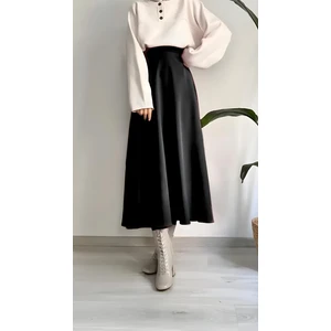 Cng Moda Scuba Kumaş Tesettür Kloş Etek