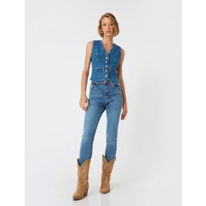 Yüksek Bel Kot Pantolon Skinny Push Up Fit - Skinny Jean