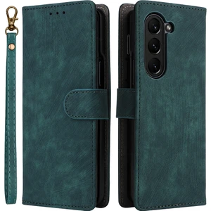 Seashell Digital Samsung Galaxy Z Fold6 5g Kılıf Için Rfıd Engelleme Deri Telefon Kapağı Görüntüleme Standı-Yeşil (Yurt Dışından)