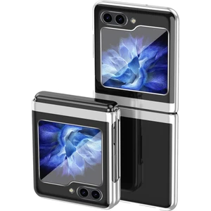 Seashell Digital Samsung Galaxy Z Flip6 5G Kılıf Şeffaf PC Galvanik Sert Telefon Kapağı-Gümüş (Yurt Dışından)