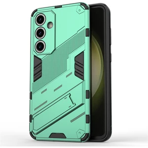Seashell Digital Samsung Galaxy S24 Fe Kılıf Kickstand Hibrit Sert Pc Yumuşak Tpu Telefon Kapağı-Yeşil (Yurt Dışından)