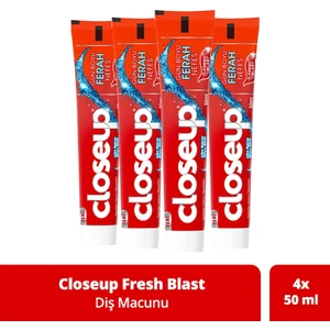 Close Up Diş Macunu Fresh Blast Ağız Bakım Suyu Etkili 50 Ml X4 Adet