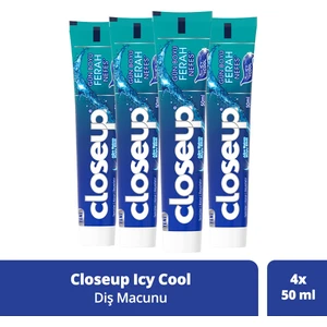 Close Up Diş Macunu Icy Cool Ağız Bakım Suyu Etkili 50 Ml X4 Adet