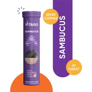 Sambucus Karamürver Ekstresi + Vitamin C + Çinko Içeren 20'Li Efervesan Tablet