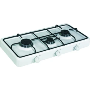 Rzgr 3 Gözlü Set Üstü Üçlü Ocak Lpg/doğalgaztüp Uyumlu Beyaz