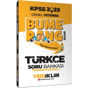 Yediiklim Yayınları 2025 KPSS Genel Yetenek Bumerang Türkçe Tamamı Çözümlü Soru Bankası