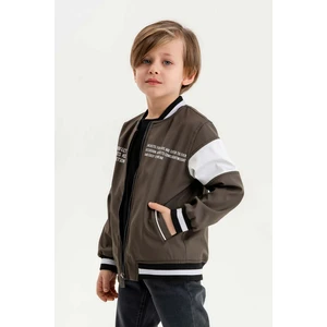 Gold Class Kidswear Çift Cepli Fermuarlı Kolej Su Geçirmez Erkek Çocuk Ceket