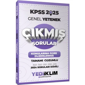 Yediiklim Yayınları 2025 KPSS Genel Yetenek Konularına Göre Düzenlenmiş Tamamı Çözümlü Çıkmış Sorular