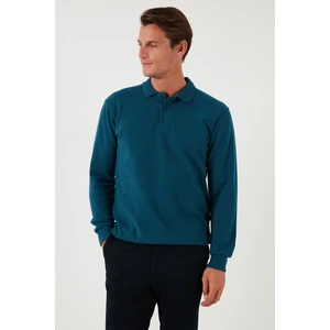 Pamuk Karışımlı Regular Fit Polo Yaka Kazak Erkek Kazak 456223