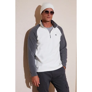 Slim Fit Yarım Fermuarlı Soğuk Geçirmez Kışlık Şardonlu Polar Erkek POLAR 5906055