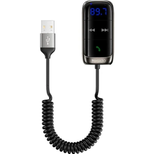 Araç Içi Esnek Uzayan USB Kablo Çıkışlı Bluetooth Bt 5.0 LED Ekranlı Müzik ve Telefon Konuşma Sağlayıcı Fm Transmitter