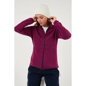 Slim Fit Fermuarlı Polar Hırka Bayan Hırka 5907012