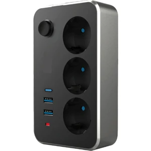 Ata Soft Termal Akım Korumalı Isıya Karşı Dayanıklı 3'lü Priz 3 x USB 2 mt Kablo Ftr-02